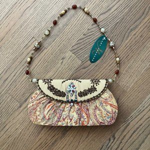 Mary Frances Designer Embellished and Beaded Shoulder Bag NWT